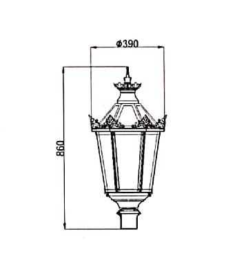 Villa District LED Garden Lights , Outside Garden Lights Coated With Polyester Powder