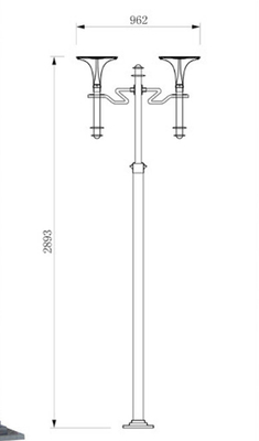 Landscape Pathway Led Lawn Lamp , Solar Powered Outdoor Lights 3500-7500K