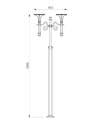 Energy Saving Solar Powered Lawn Lights , 5w Solar Led Garden Lamp Super Brightness